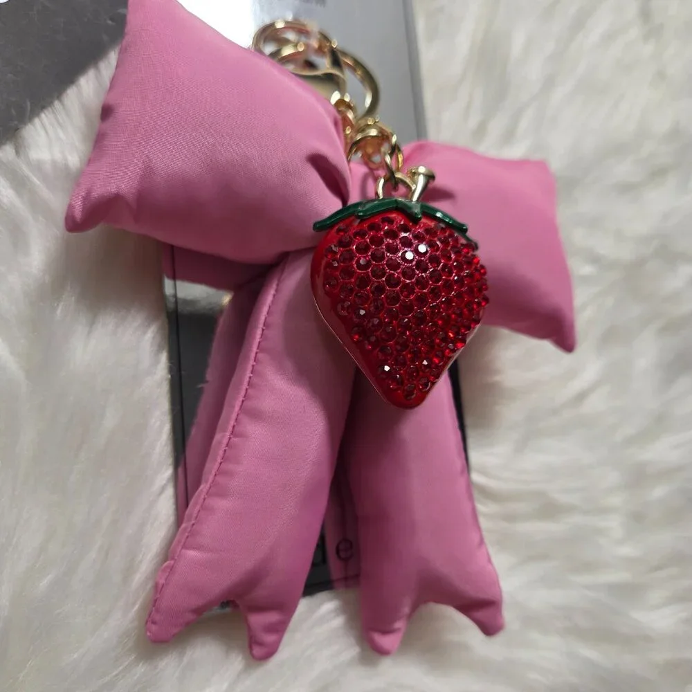 Madden Girl Bow w/ Strawberry Accent Bag Charm